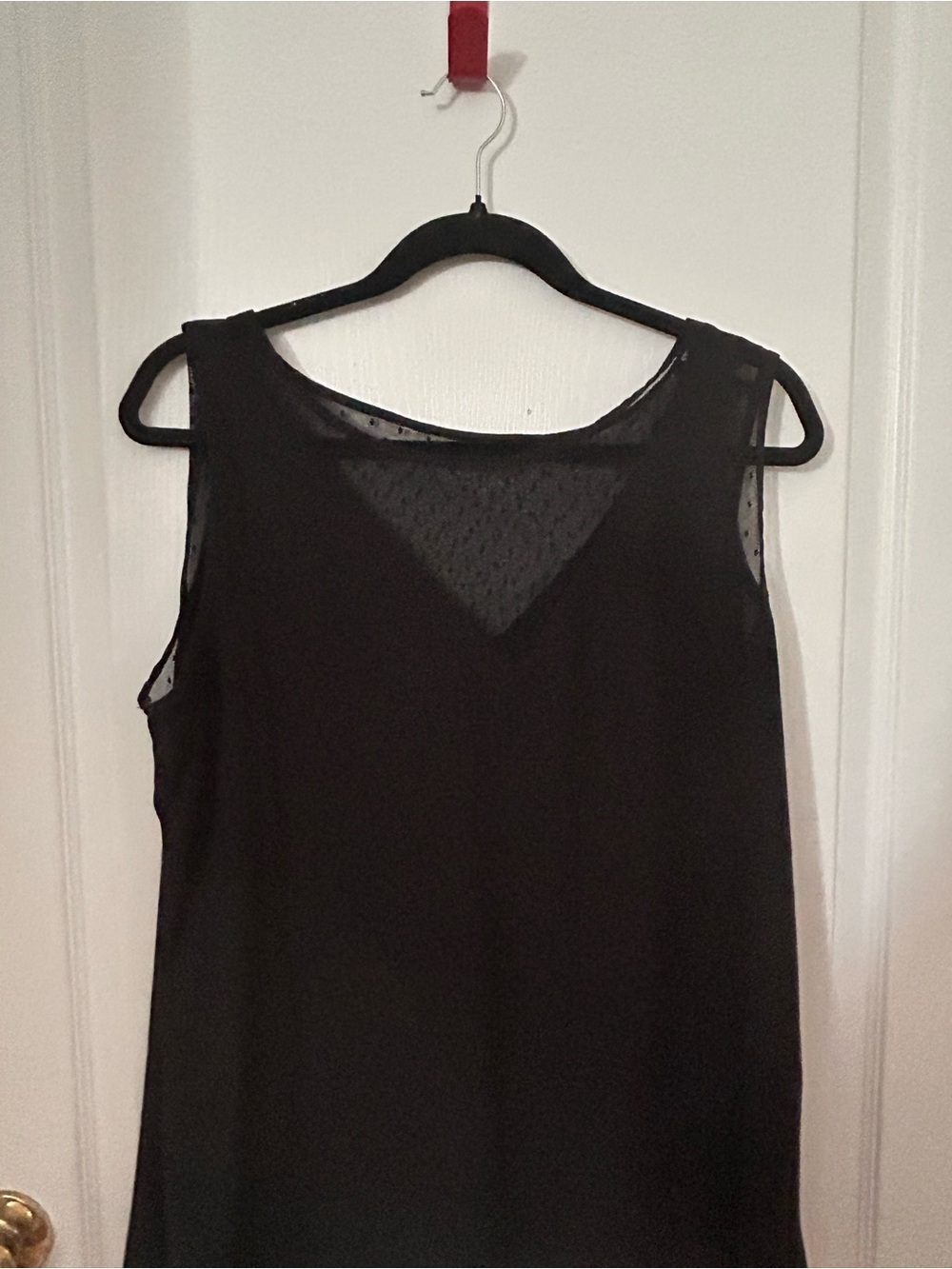 Classy Black Sleeveless Sheer Tunic Top - Unbranded